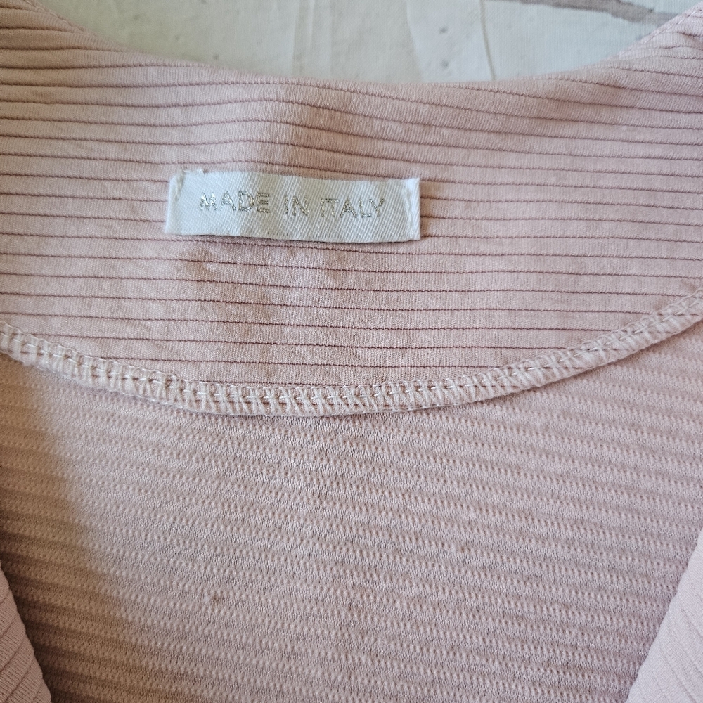 Light Pink Ribbed Open Cardigan Size Small - Picture 2 of 5